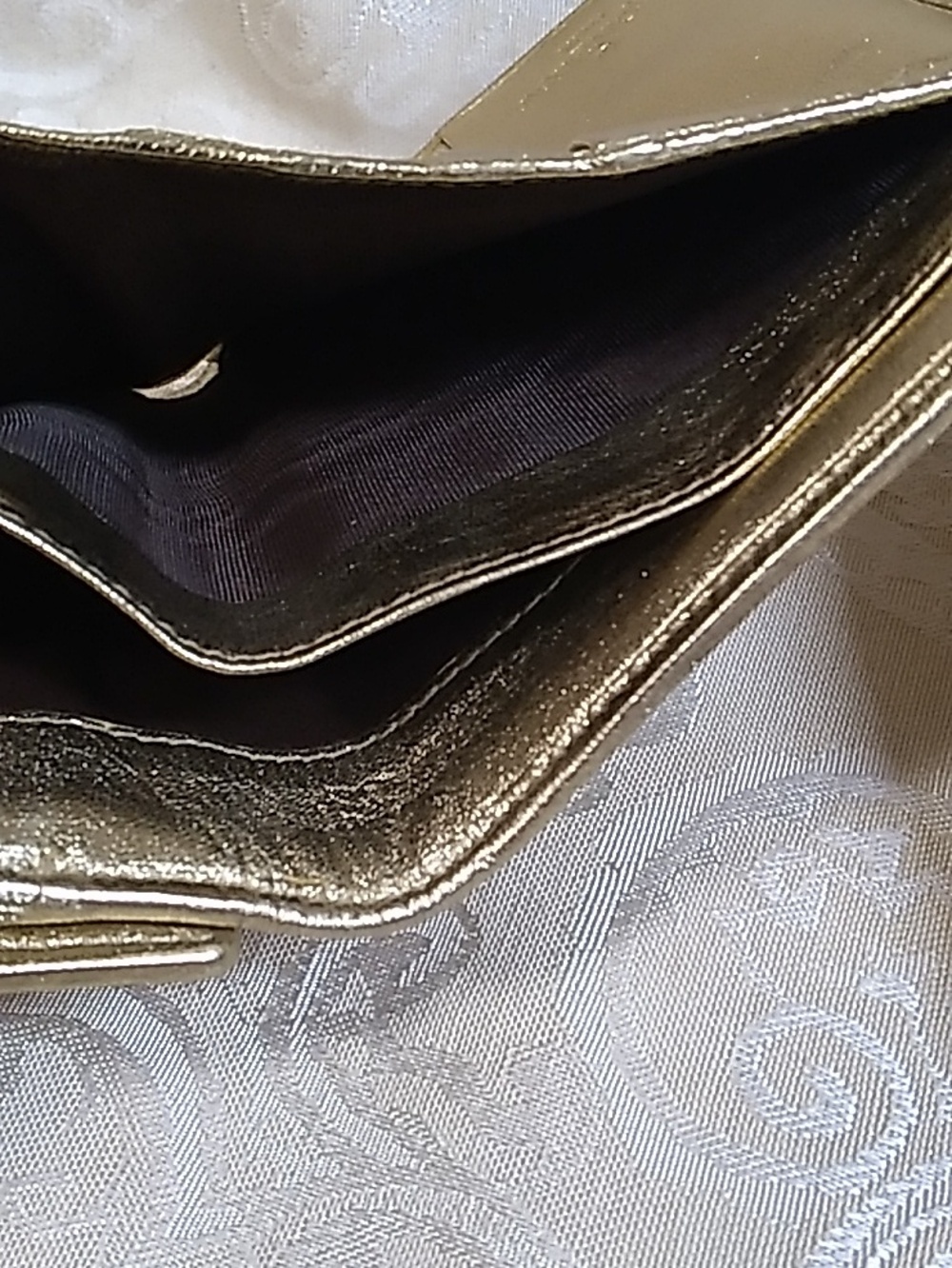 Yves Saint Laurent Gold Leather Wallet - Picture 9 of 9